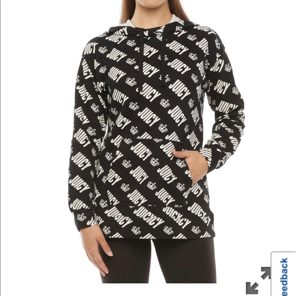 Juicy by Juicy Couture French Terry Women's Plus Long-Sleeve Hoodie Size: 1X
